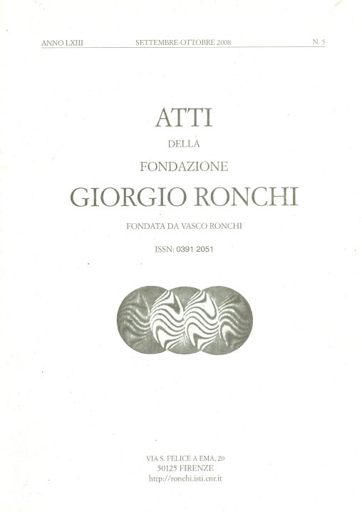 Atti della Fodazione Ronchi